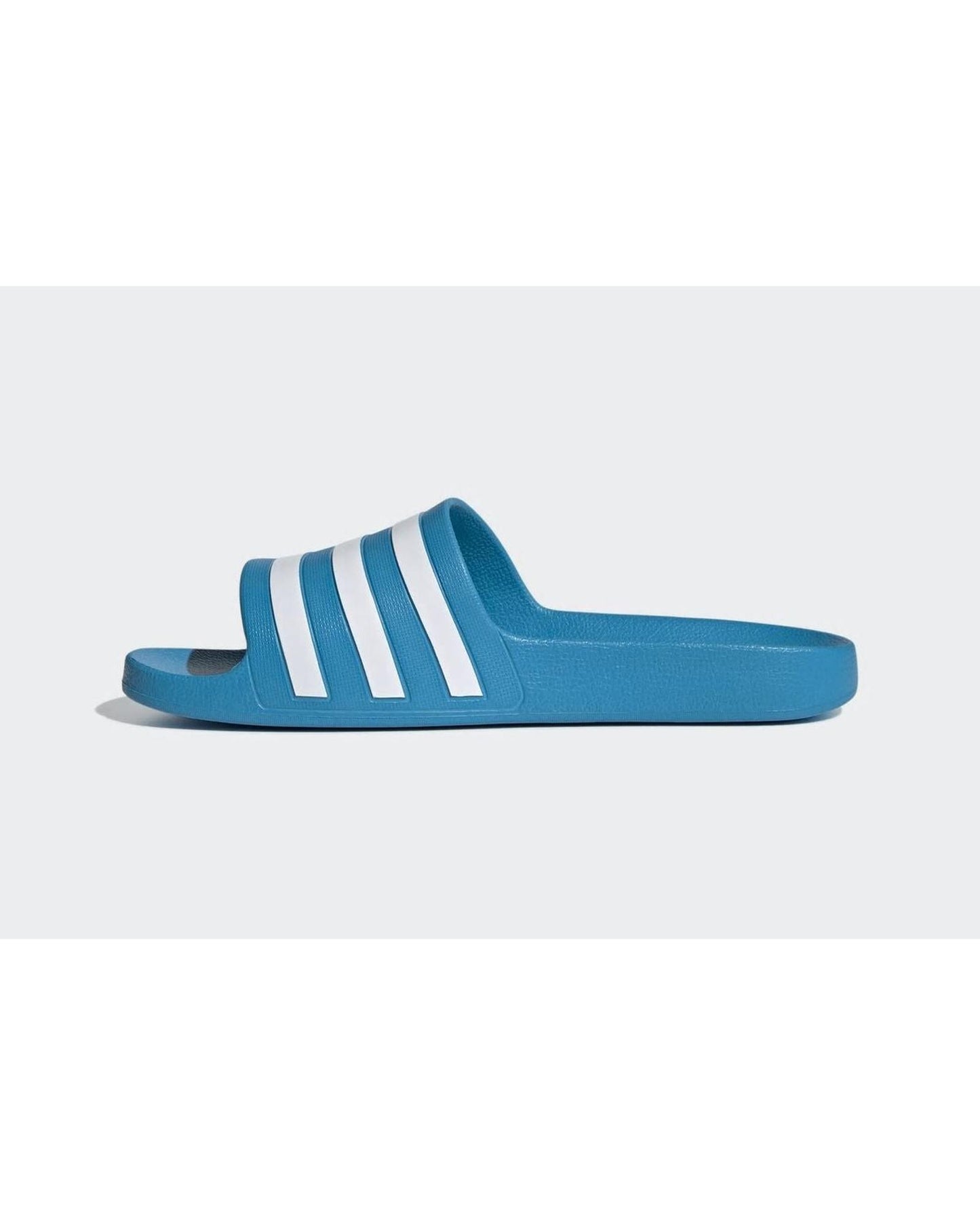 Blue/White Adidas Slides with Cloudfoam Cushioning - 5 US