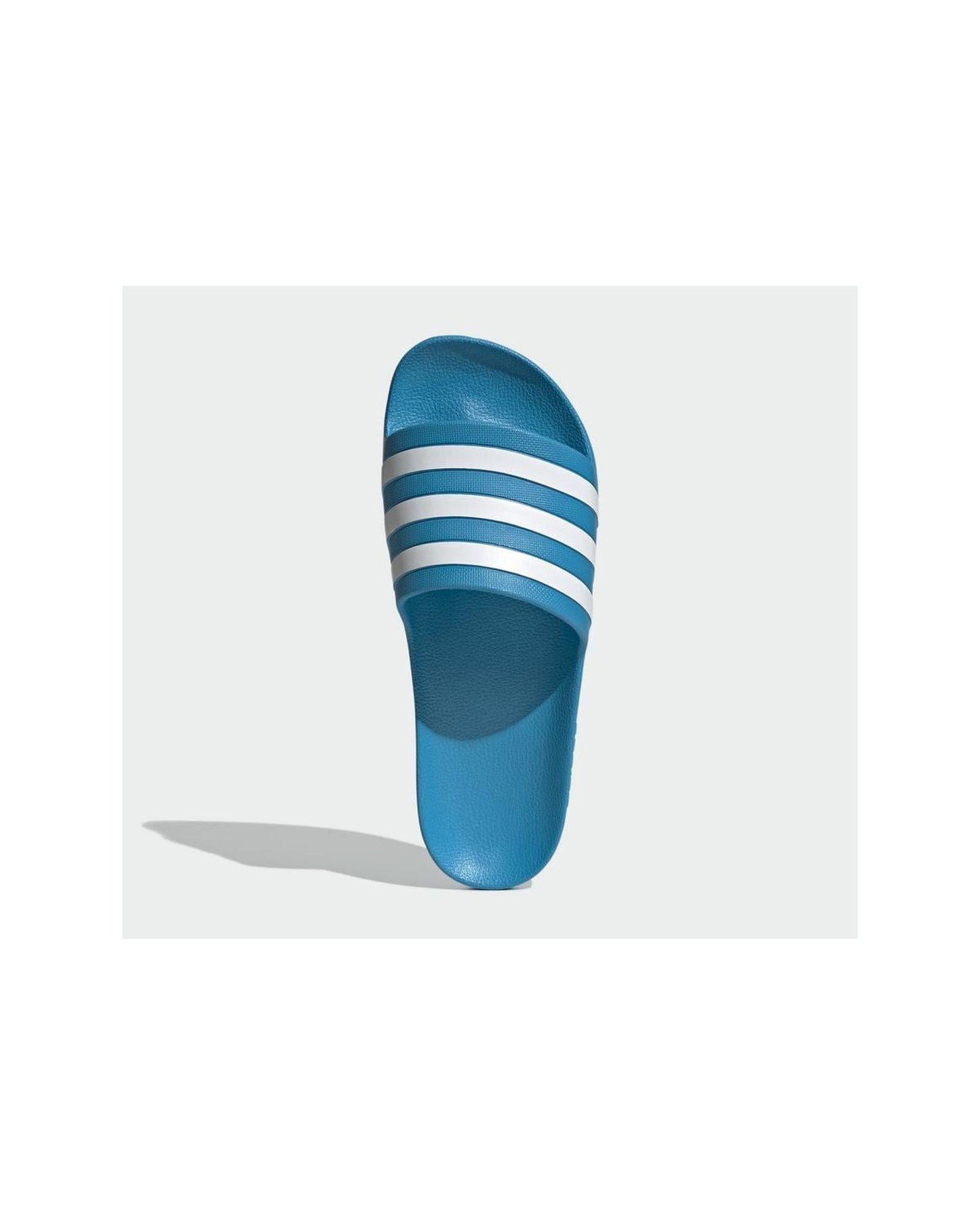 Blue/White Adidas Slides with Cloudfoam Cushioning - 7 US