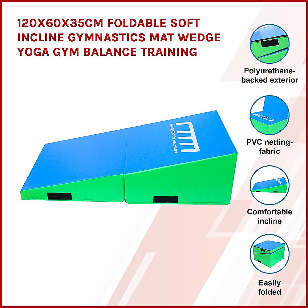 120x60x35cm Foldable Soft Incline Gymnastics Mat Wedge